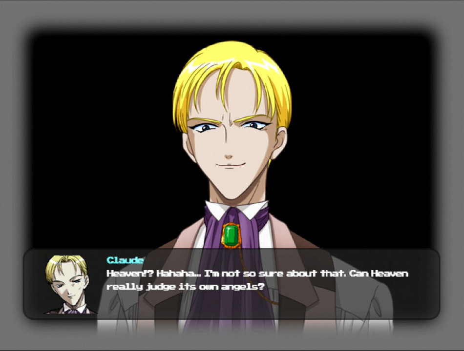 Claude says: "Heaven!? Hahaha... I'm not so sure about that. Can Heaven really judge its own angels?"